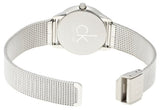 Calvin Klein Minimal Grey Dial Silver Mesh Bracelet Watch for Men - K3M52154