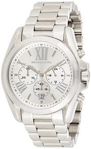 Michael Kors Bradshaw Chronograph Silver Dial Silver Steel Strap Watch for Men - MK5535
