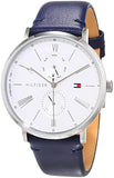 Tommy Hilfiger Jenna White Dial Blue Leather Strap Watch for Women - 1782072