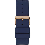 Guess Genesis Quartz Blue Dial Blue Silicone Strap Watch For Men - W1254G3