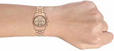 Michael Kors Lexington Chronograph Grey Dial Rose Gold Steel Strap Watch For Women - MK7217