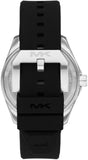 Michael Kors Maritime Three Hand Blue Dial Black Silicone Strap Watch for Men - MK9167