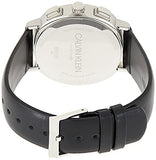 Calvin Klein Posh Black Dial Black Leather Strap Watch for Men - K8Q371C1