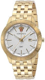 Versace Univers Quartz White Dial Gold Steel Strap Watch for Men - VEBK00518