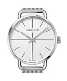 Calvin Klein Even Quartz White Dial Silver Steel Strap Watch for Women - K7B21126