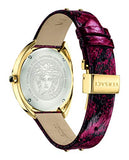 Versace Shadov Quartz Red Dial Red Leather Strap Watch for Women - VEBM00918