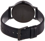 Calvin Klein Boost Black Dial Black Leather Strap Watch for Men - K7Y214CL