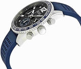 Guess Fleet Chronograph Black Dial Blue Rubber Strap Watch for Men - W0971G2