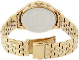 Tommy Hilfiger Ari Multifunction Diamonds Silver Dial Gold Steel Strap Watch for Women - 1781977