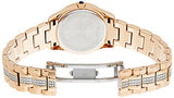 Bulova Crystal Mother of Pearl Dial Rose Gold Steel Strap Watch for Women - 98L197