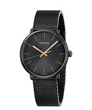Calvin Klein High Noon Quartz Black Dial Black Mesh Bracelet Watch for Men - K8M21421