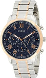 Guess Hendrix Chronograph Blue Dial Two Tone Steel Strap Watch for Men - W1309G4