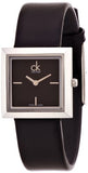 Calvin Klein Mark Black Dial Black Leather Strap Watch for Women - K3R231C1