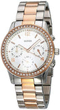 Guess Mini Spectrum Quartz Silver Dial Two Tone Steel Strap Watch For Women - W0122L1