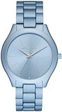 Michael Kors Slim Runway Blue Dial Blue Steel Strap Watch For Women - MK4548