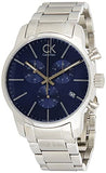 Calvin Klein City Chronograph Blue Dial Silver Steel Strap Watch for Men - K2G2714N