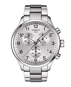 Tissot Chrono XL Classic Silver Dial Silver Steel Strap Watch For Men - T116.617.11.037.00