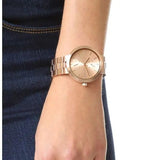 Michael Kors Garner Quartz Rose Gold Dial Rose Gold Steel Strap Watch For Women - MK6409