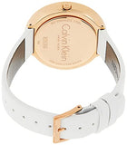 Calvin Klein Chic White Dial White Leather Strap Watch for Women - K7N236K2