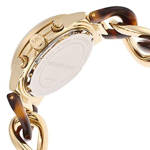 Michael Kors Runway Gold Dial Two Tone Steel Strap Watch for Women - MK4222