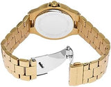 Michael Kors Lenox Three Hand Silver Dial Gold Steel Strap Watch For Women - MK7361