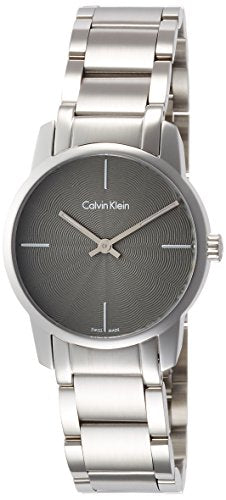 Calvin Klein City Grey Dial Silver Steel Strap Watch for Women - K2G23144