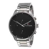 Tommy Hilfiger Chase Quartz Black Dial Silver Steel Strap Watch For Men - 1791485