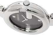 Gucci Guccissima Black Dial Silver Steel Strap Watch For Women - YA134301