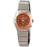 Omega Constellation Quartz Brown Dial Silver Steel Strap Watch for Women - 131.20.25.60.13.001