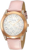 Guess Wonderlust Beige Dial Pink Leather Strap Watch for Women - W1065L1