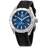 Tag Heuer Aquaracer Quartz Blue Dial Black Rubber Strap Watch for Men - WAY1112.FT8021