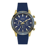 Guess Fuel Chronograph Blue Dial Blue Rubber Strap Watch for Men - W0802G2