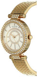 Guess Muse Crystals White Dial Rose Gold Steel Strap Watch For Women - W1008L2