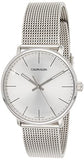 Calvin Klein White Dial Silver Mesh Bracelet Watch for Women - K8M21126