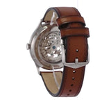 Fossil Forrester Automatic Skeleton Grey Dial Brown Leather Strap Watch for Men - ME3178