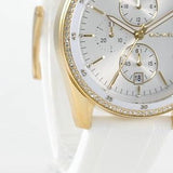 Michael Kors Hadyn Chronograph White Dial White Rubber Strap Watch for Women - MK7484