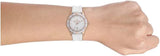 Michael Kors Runway Quartz White Dial White Rubber Strap Watch For Women - MK6853