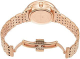 Swarovski Crystalline Chic Analog Black Dial Rose Gold Steel Strap Watch for Women - 5544587