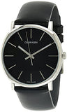 Calvin Klein Posh Black Dial Black Leather Strap Watch for Men - K8Q311C1