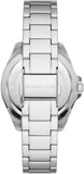 Michael Kors Kacie Three Hand Pink Dial Silver Steel Strap Watch for Women - MK6929