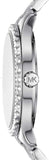 Michael Kors Layton Three Hand Pink Dial Silver Steel Strap Watch For Women - MK7298