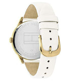 Tommy Hilfiger Brooklyn Quartz White Dial White Leather Strap Watch for Women - 1782018