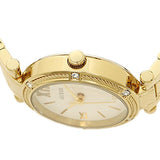 Guess Park Ave South Analog White Dial Gold Steel Strap Watch For Women - W0767L2