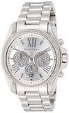 Michael Kors Bradshaw Chronograph Silver Dial Silver Steel Strap Watch For Women - MK6537