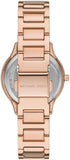 Michael Kors Sage Three-Hand Crystals Mother of Pearl Dial Rose Gold Steel Strap Watch for Women - MK4823