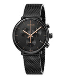 Calvin Klein High Noon Black Dial Black Mesh Bracelet Watch for Women - K8M27421