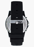 Armani Exchange Outerbanks Chronograph Black Dial Black Silicone Strap Watch For Men - AX1326