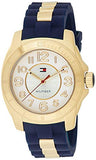 Tommy Hilfiger White Dial Two Tone Steel Strap Watch for Women - 1781307