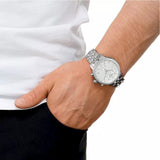 Tissot PRC 200 Chronograph Quartz Silver Dial Silver Steel Strap Jam Tangan Untuk Pria - T055.417.11.037.00
