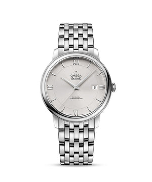 Omega De Ville Prestige Co-Axial Silver Dial Silver Steel Strap Watch for Men - 424.10.40.20.02.003